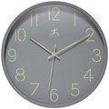 Infinity Instruments Stencil Number Clock - Light Grey 20300LG-4542